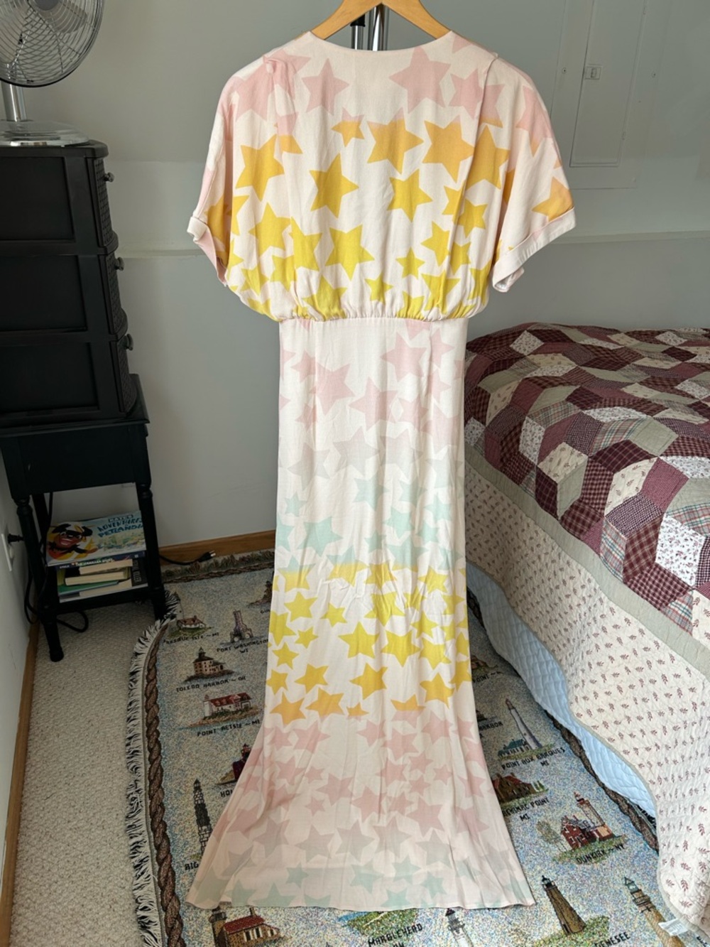 Mara Hoffman Star Blast Tie Front Maxi Dress 4 - Picture 3 of 11